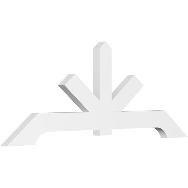 Ekena Millwork Vanguard Architectural Grade PVC Gable Bracket, 60"W x 22 1/2"H x 2"D x 4"F, 9/12 Pitch GBP060X23X0204VAN00 - main